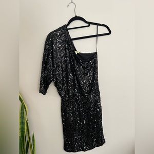 Gianni Bini Black Sequin Mini Dress, size XS